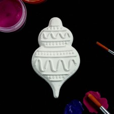 Фигура под роспись с подвесом "Елочная игрушка Сосулька" 8х4,5см