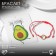 Bracelet-reinforcing "red thread" avocados, color gold, 20 size