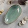 Ceramic dish for the supply "sapphire", 21 × 12.5 × 5.5 cm, the color is gray-green