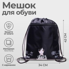 A bag for shoes with a pocket of 420 x 340 mm, calligrata MSO-7C, (soft polyester, density 210D), 
