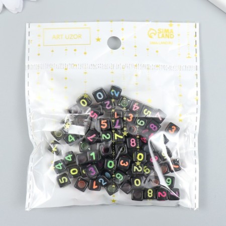 Beads for creativity plastic "Distance on the cube" Multi -colored set 20 grams 0.7x0.7 cm-4