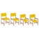 Stool adjustable birch "cornflower", yellow color
