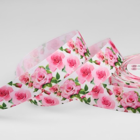 ROSE ROSE ROPE, 25 mm, 18 ± 1 m, white/pink color