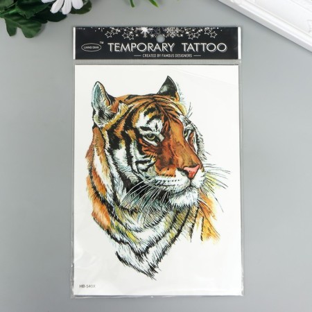 Tattoo on the body color "Amur tiger" 21x15 cm-2
