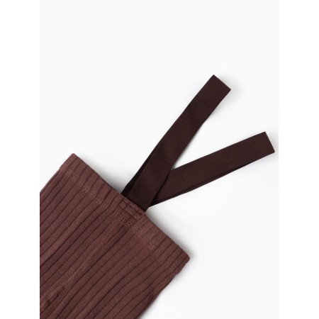 Children's leggings with Minaku straps, color brown, height 74-80-2