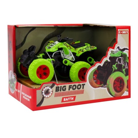 Inertial Funky Toys "ATV", springs, 6x6, green color-3