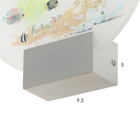 Sconces "fish" LED 6W 4000k white 24x6x24 cm-5