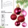 New Year's Christmas Balls, for the New Year, plastic, d = 3 cm, 6 pcs., Pink and wine color