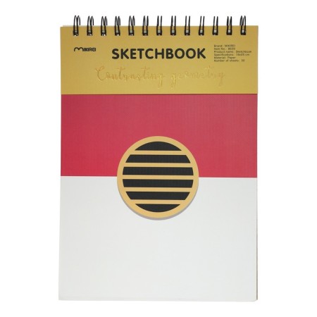 Sketchbook 18x25cm for pastel, 30 sheets "Geometry", hard cover, density 130 gr, mix-4