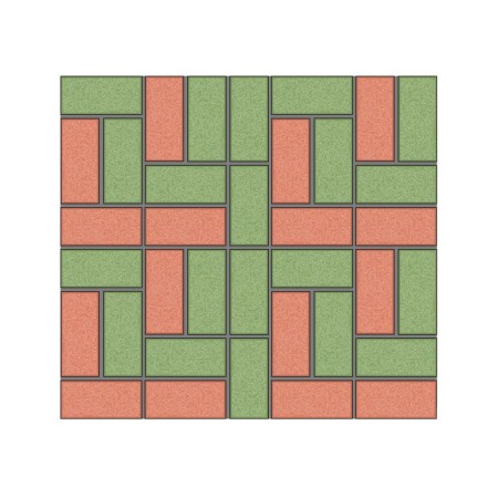 Form for the paving slabs "Brick", 20 × 10 × 6 cm, shagren, F11018, 1 pc.-5