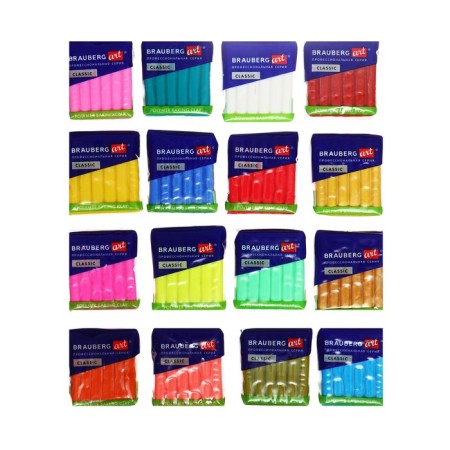 Polymer baked clay Brauberg Art, 36 colors x 20 g, in a box, with accessories-9