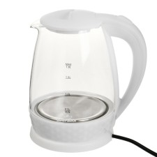 Electric Dobrynya kettle DO-1252W, glass, 1.8 l, 1800 watts, white