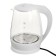 Electric Dobrynya kettle DO-1252W, glass, 1.8 l, 1800 watts, white
