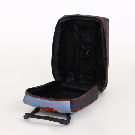 Small 37 L (S) suitcase with a SACVOYAGE bag, lightning department, extension, external pocket, gray color gray-8
