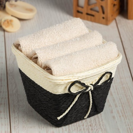 A set of terry decorative napkins Ethel "View 2" 30x30cm-3pcs, beige color, 100% cotton
