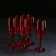 A set of glasses for champagne "Rainbow", 190 ml, 6 pcs, color ruby