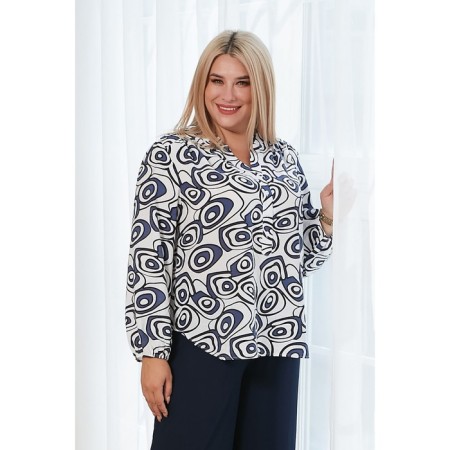 Female blouse, size 74, blue color
