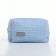 Textura zipper cosmetic bag, blue color