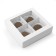 Folding box under 4 sweets, white, 12.6 x 12.6 x 3.5 cm