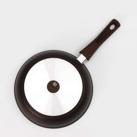 Pan, d = 26 cm, removable handle, glass cover, anti -stick coating, color coffee marble-7