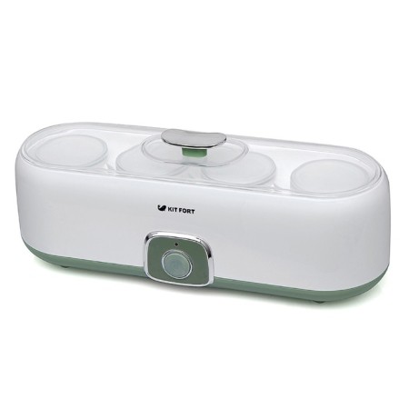 Yogurtnitsa KitFort KT-2006, 20 W, 200 ml, 4 containers, plastic, white-green