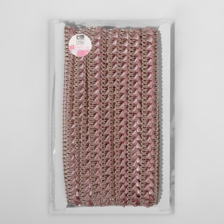 Decorative braid "Samos", 18 mm, 9.1 ± 0.5 m, champagne color-2