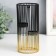 Ground-free metal candlestick "Round cell" golden-black 9.5x9.5x20 cm