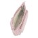 Bag women, genuine leather, pink 24x6x19 cm