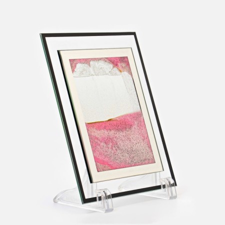 Sanding clock-picture "Avini", 18 x 13 cm, anti-stress, pink sand-1