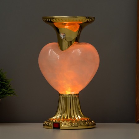 Lava-lamp "Heart" LED 2W from batteries 3haa gold 12.5x10x20.5 cm-2