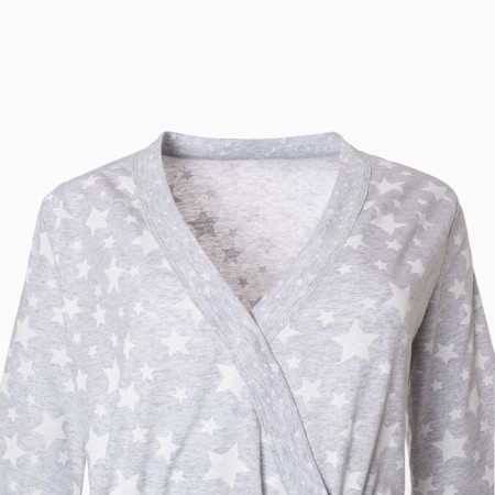Female set (shirt/robe) for pregnant women, the color is light gray, size 50-9