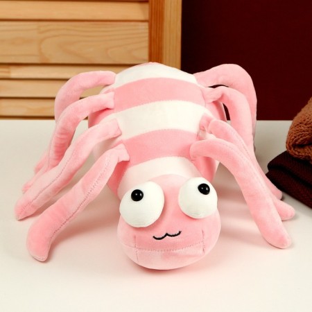 Soft toy "Spider", 27 cm, pink color