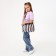 Sports bag with lightning, 2 outer pockets, long belt, black/white color