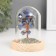 Souvenir "Cash tree in the flask" Blue 36 stones 7.8x7.8x10 cm