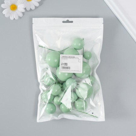 Decor for creativity "Mint balls" d = 2; 3; 3.5 and 4 cm set 20 pcs-5