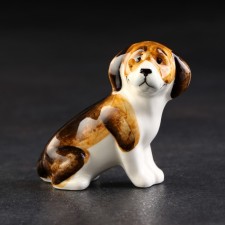 Статуэтка фарфоровая "Бигль", 7х6х3,5 см