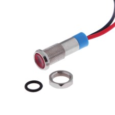 LED, 12 V, 7.8 × 16.5 mm, landing d = 6 mm, red