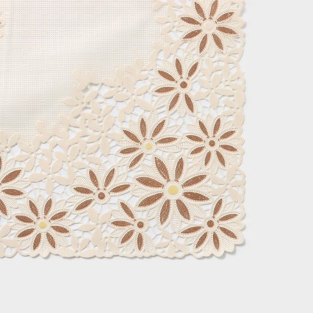 Openwork napkin for the table "Buttercup", 45 × 30 cm, the color of beige-brown-1