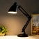 Highway lamp style 1x60W E27 Black K-1,8M base+clamp