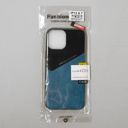 Luazon cover for iPhone 12 Pro Max, Magsafe Support, Glass and Skin Insert, Blue-3