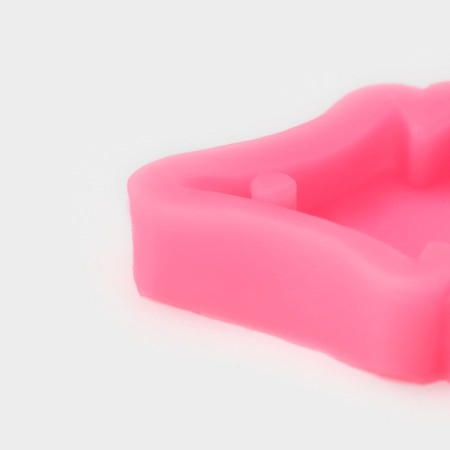 Mold "Christmas tree", silicone, 10 × 9.5 × 1 cm, pink color-4