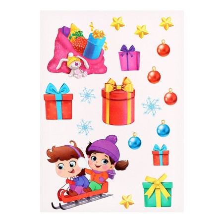 Developing gaming set "Funny New Year", stickers glow in the dark-3