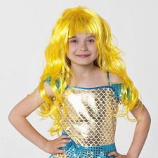 Wig mermaid yellow, length 60 cm