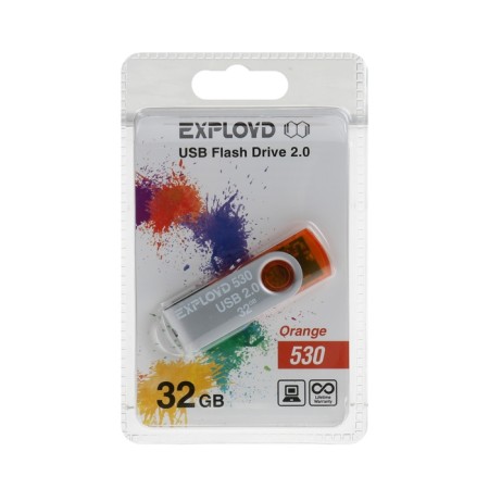 Flashka Exployd 530, 32 GB, USB2.0, Thu up to 15 MB/s, PLO up to 8 MB/s, Orange-2