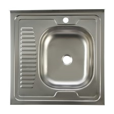 Kitchen sink Trio, invoice, without siphon, 60x60 cm, right, stainless steel 0.4 mm