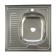 Kitchen sink Trio, invoice, without siphon, 60x60 cm, right, stainless steel 0.4 mm