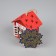 Christmas tree toy "House with a deer", from batteries, a glow of warm white