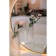 Decorative vase of embossed glass, 115 × 115 × 250 mm, the color is transparent