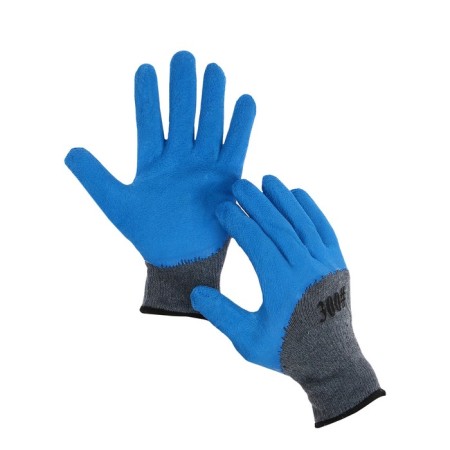 Garden gloves, x/b, with nitrilum dousy, size 9, gray, "glass"-2
