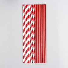 Assortment cocktail tubes, 12 pieces in a set, red color